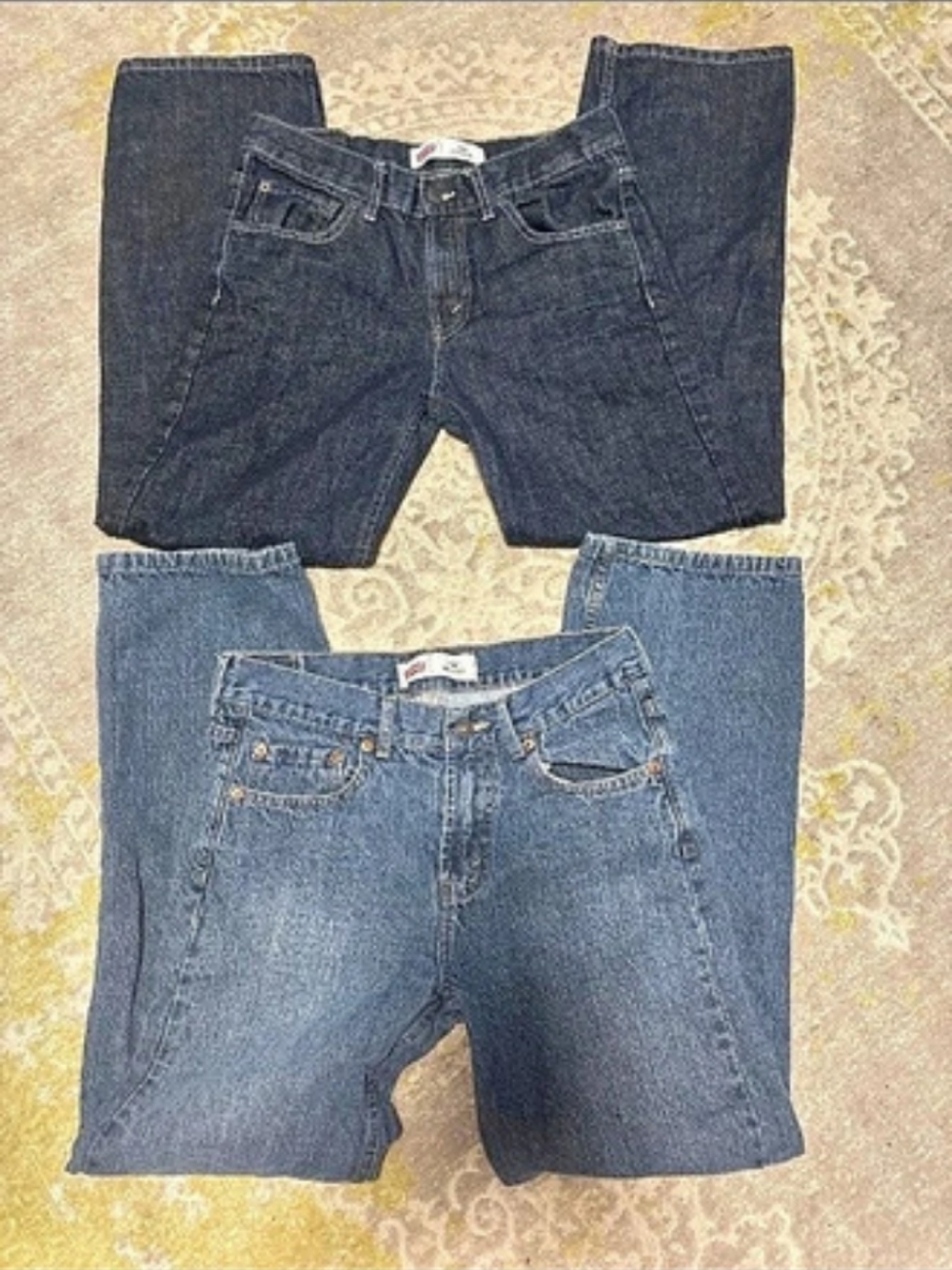 2 Pairs Levi's 505 Jeans Bundle Blue & Black Waist 29